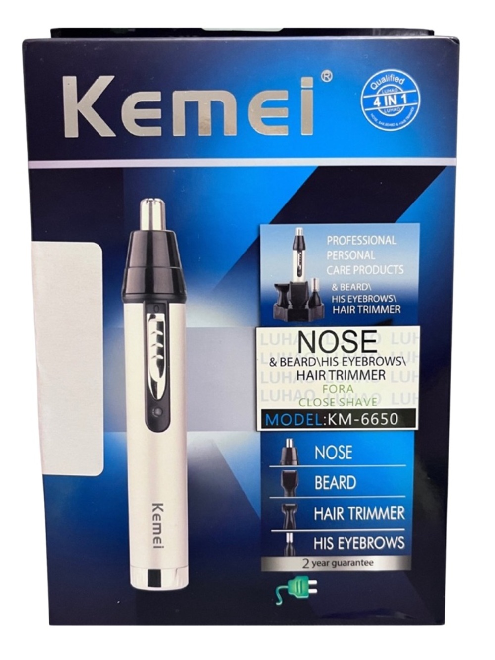 Kemei KM-6650 4-in-1 Nose • Beard • Eyebrow • Hair Trimmer (New)